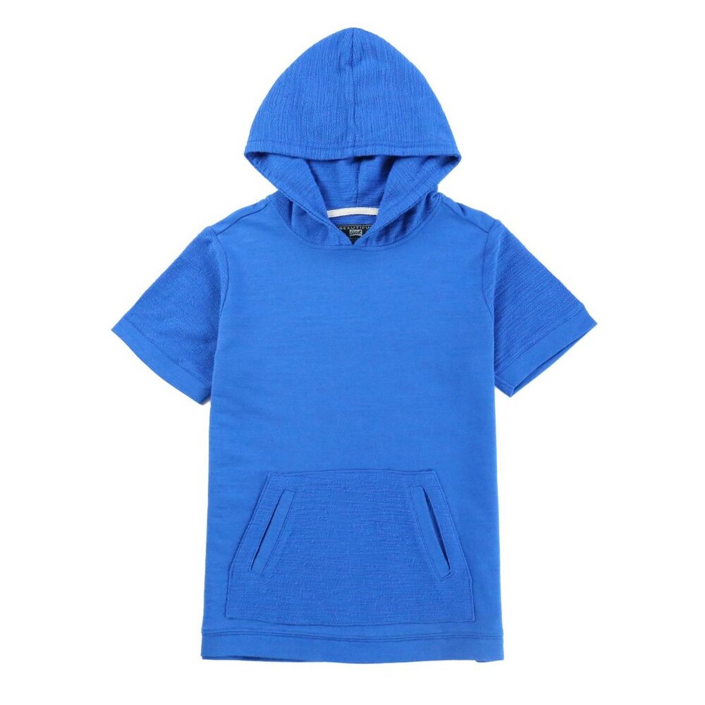 Boys' Royal Blue Short Sleeve Hoodie Tee w/ Kangaroo Pocket